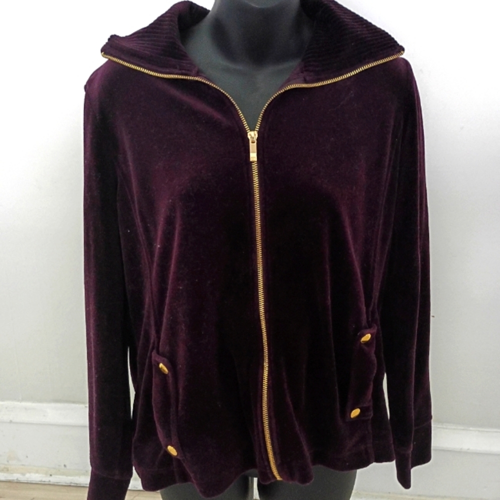 Plush Velvet Zip-Up Bomber Jacket